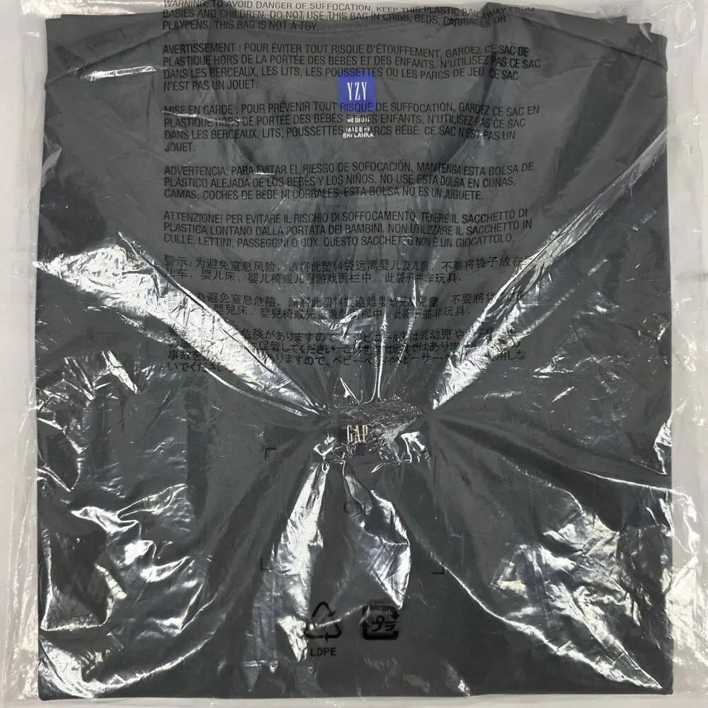 YEEZY GAP ENGINEERED BY BALENCIAGA T‑SHIRT TANK TOP – DARK GRAY – SIZE MEDIUM